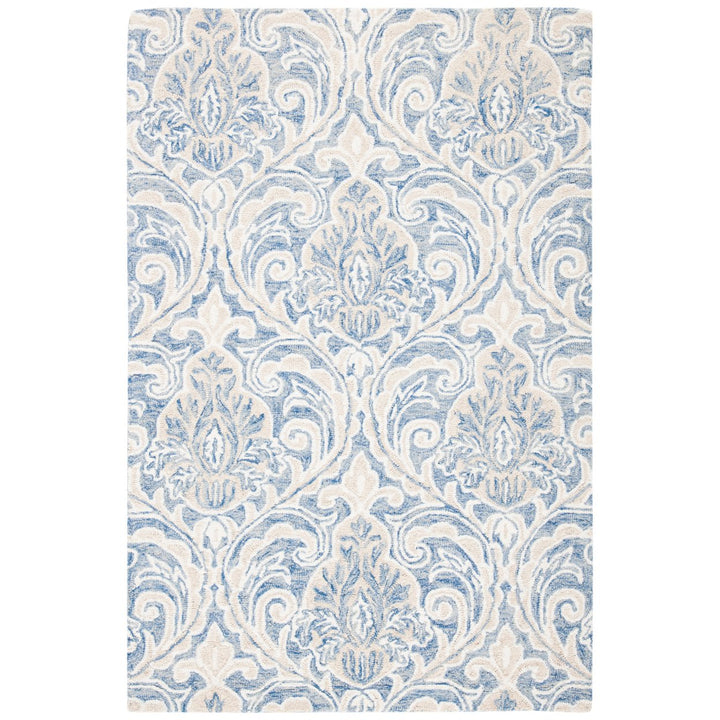 SAFAVIEH Micro-Loop MLP532M Handmade Blue / Ivory Rug Image 1