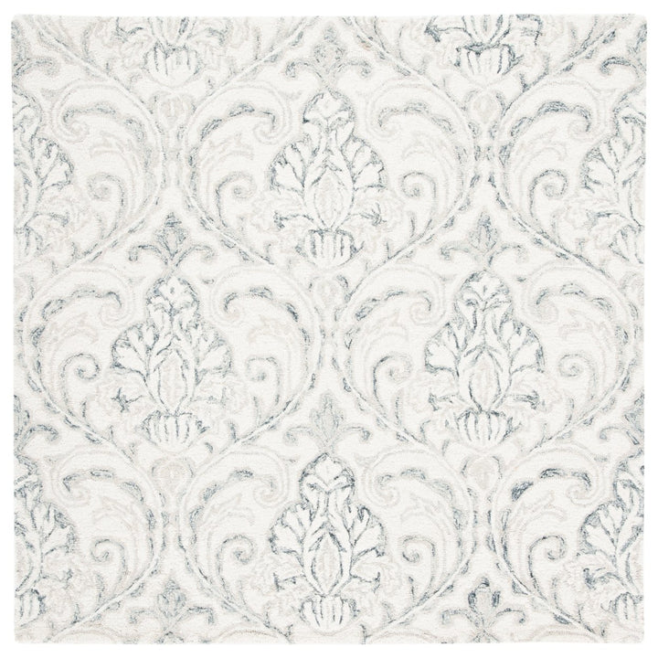 SAFAVIEH Micro-Loop MLP532F Handmade Ivory / Grey Rug Image 1