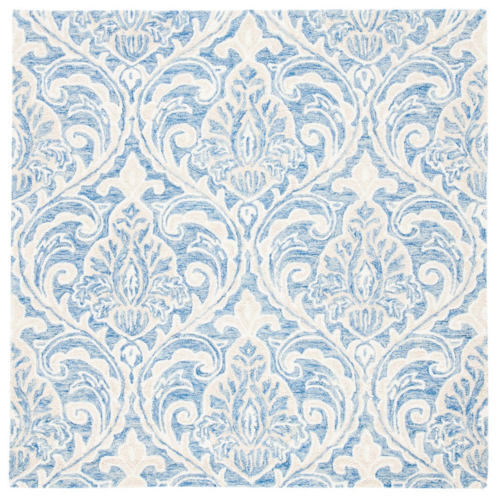 SAFAVIEH Micro-Loop MLP532M Handmade Blue / Ivory Rug Image 1