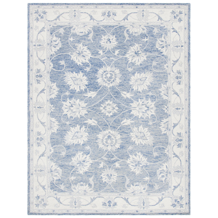 SAFAVIEH Micro-Loop MLP536M Handmade Blue / Ivory Rug Image 7