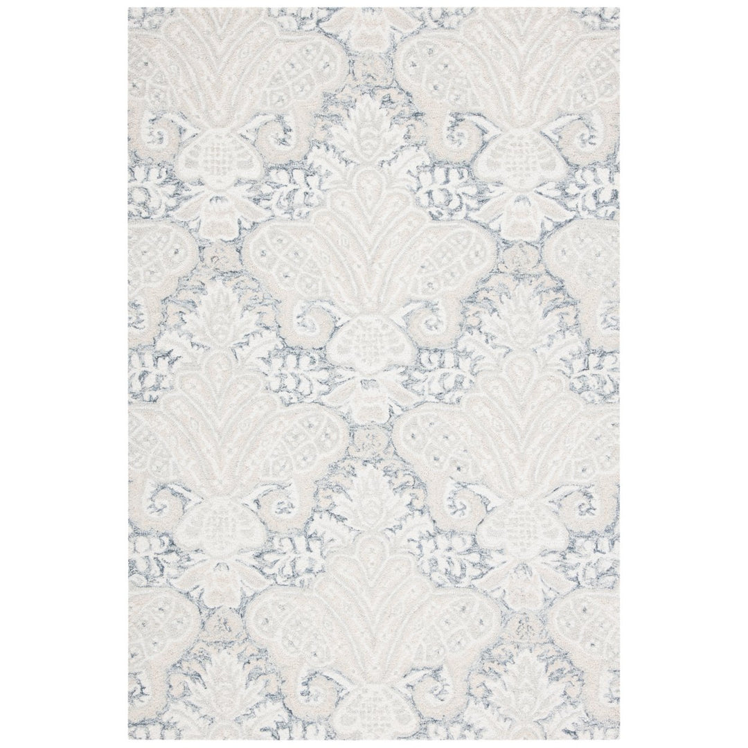 SAFAVIEH Micro-Loop MLP539H Handmade Charcoal /Ivory Rug Image 1