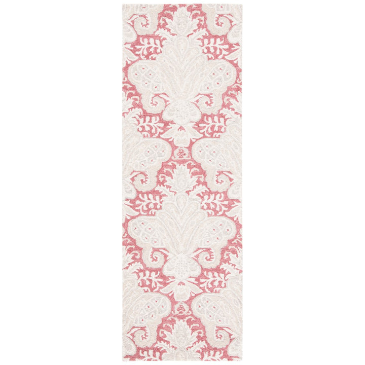 SAFAVIEH Micro-Loop MLP539U Handmade Pink / Beige Rug Image 2