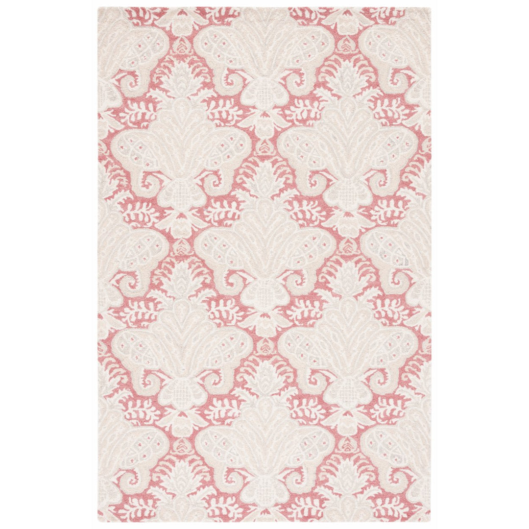 SAFAVIEH Micro-Loop MLP539U Handmade Pink / Beige Rug Image 4