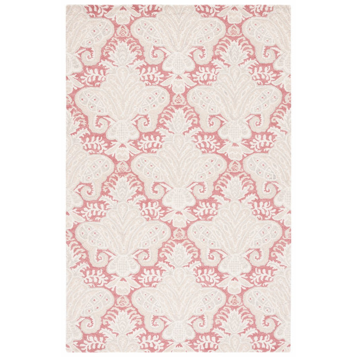 SAFAVIEH Micro-Loop MLP539U Handmade Pink / Beige Rug Image 4