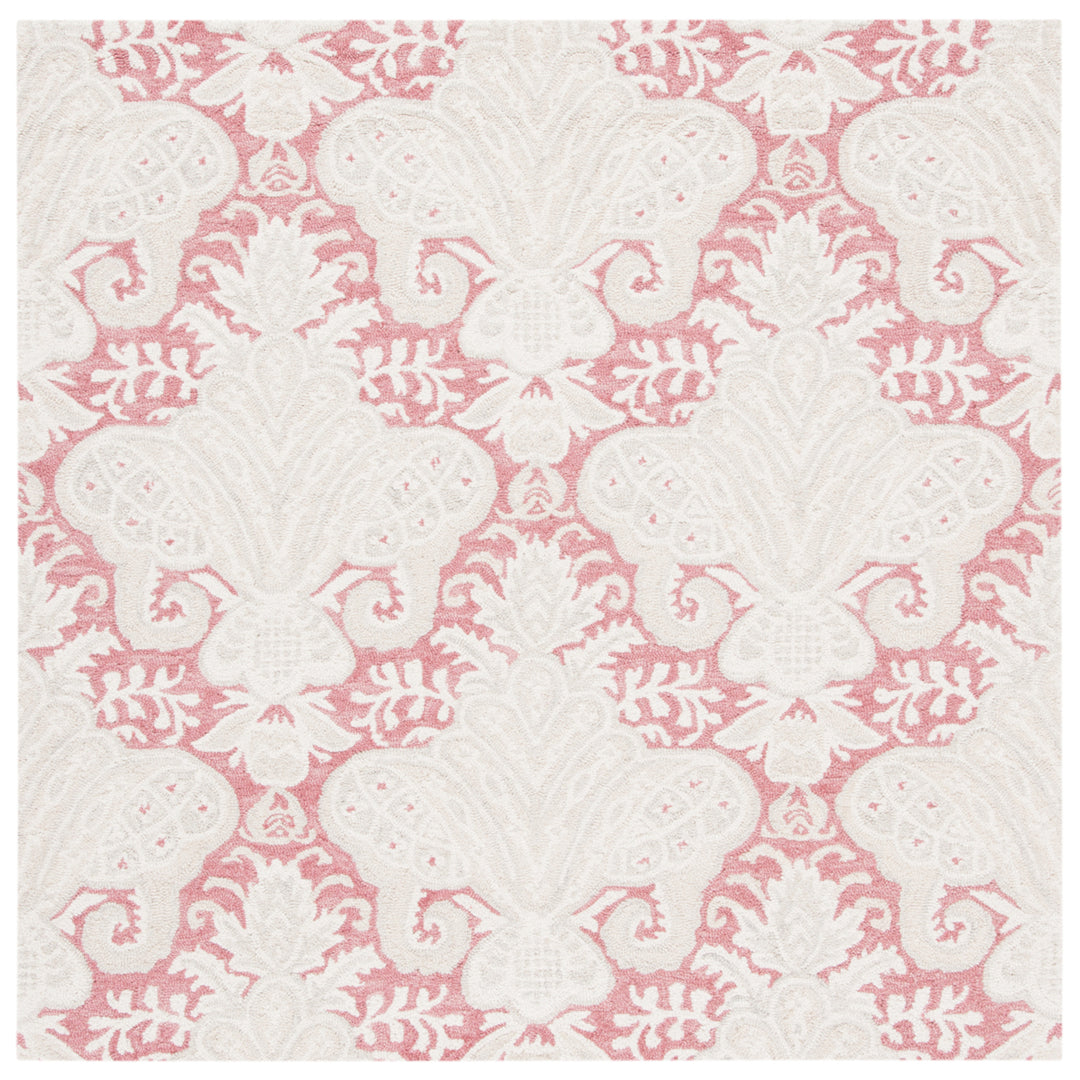 SAFAVIEH Micro-Loop MLP539U Handmade Pink / Beige Rug Image 6