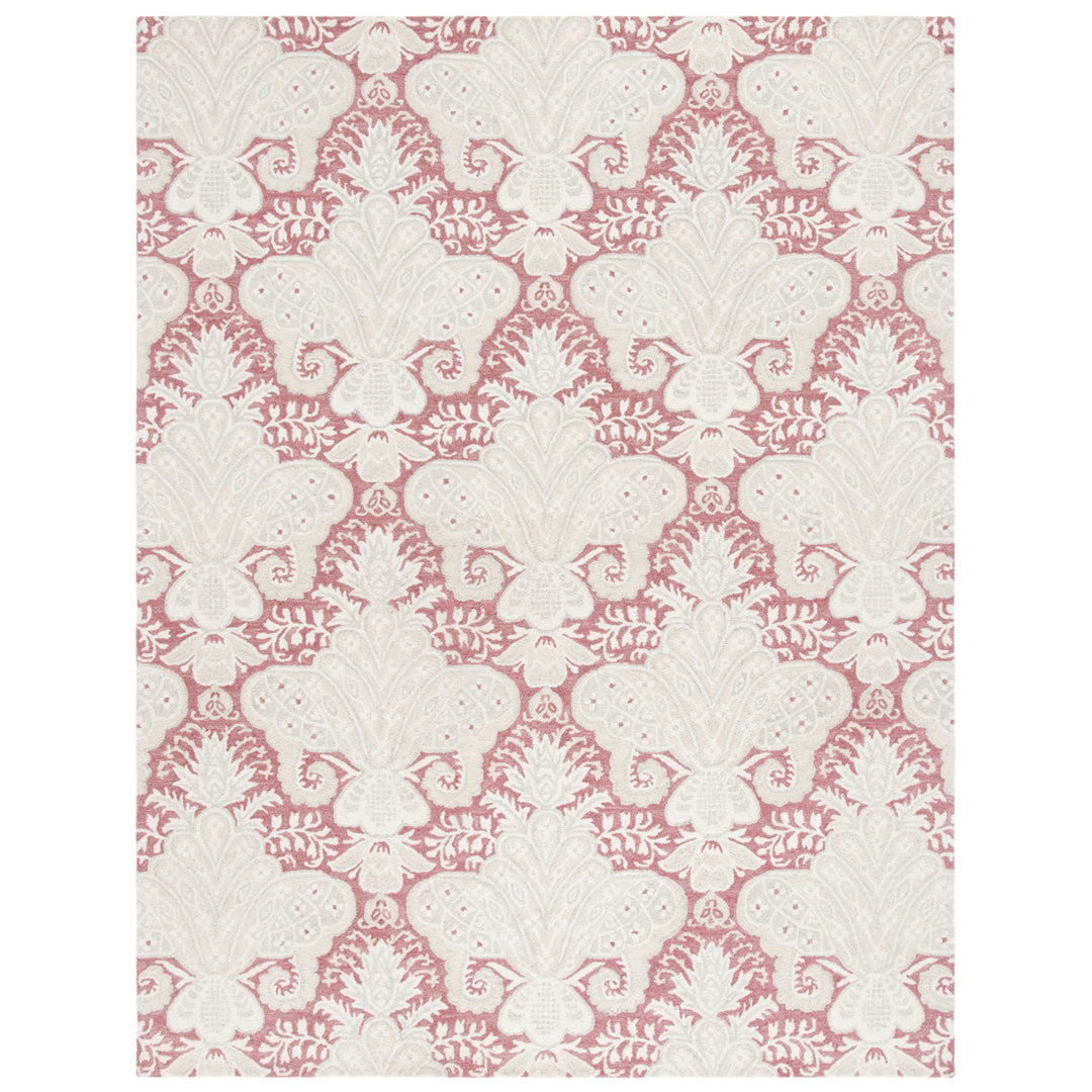 SAFAVIEH Micro-Loop MLP539U Handmade Pink / Beige Rug Image 7