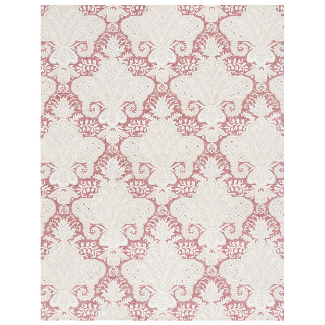 SAFAVIEH Micro-Loop MLP539U Handmade Pink / Beige Rug Image 1