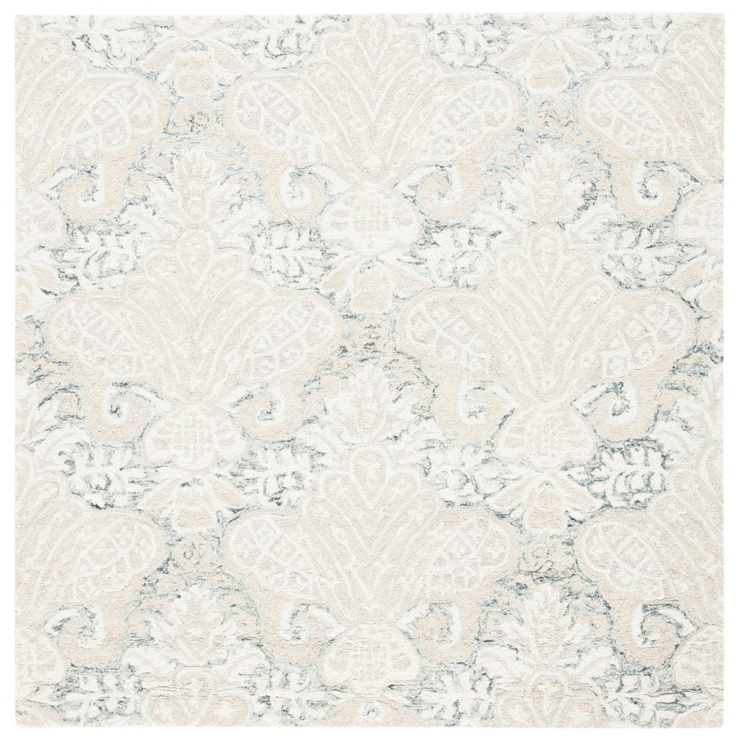 SAFAVIEH Micro-Loop MLP539H Handmade Charcoal /Ivory Rug Image 1