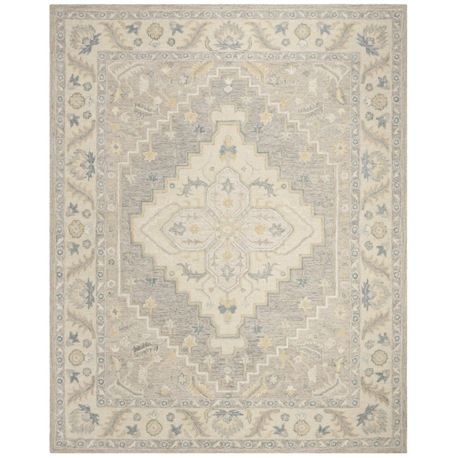 SAFAVIEH Micro-Loop MLP602B Handmade Beige / Grey Rug Image 1