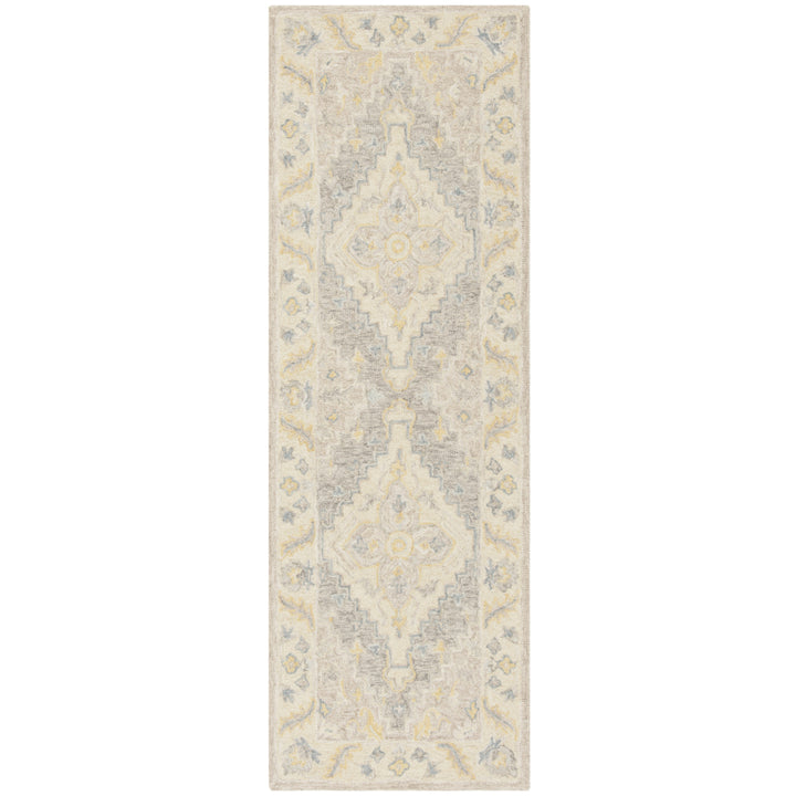 SAFAVIEH Micro-Loop MLP602B Handmade Beige / Grey Rug Image 4