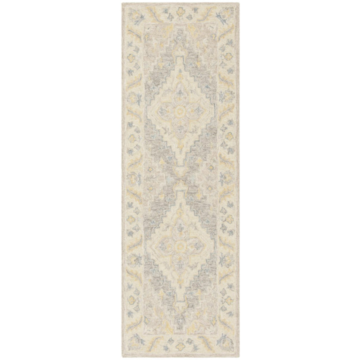 SAFAVIEH Micro-Loop MLP602B Handmade Beige / Grey Rug Image 1