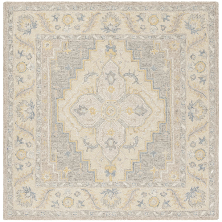 SAFAVIEH Micro-Loop MLP602B Handmade Beige / Grey Rug Image 5