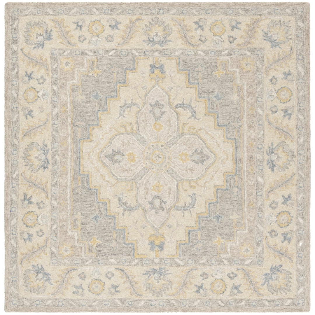 SAFAVIEH Micro-Loop MLP602B Handmade Beige / Grey Rug Image 1