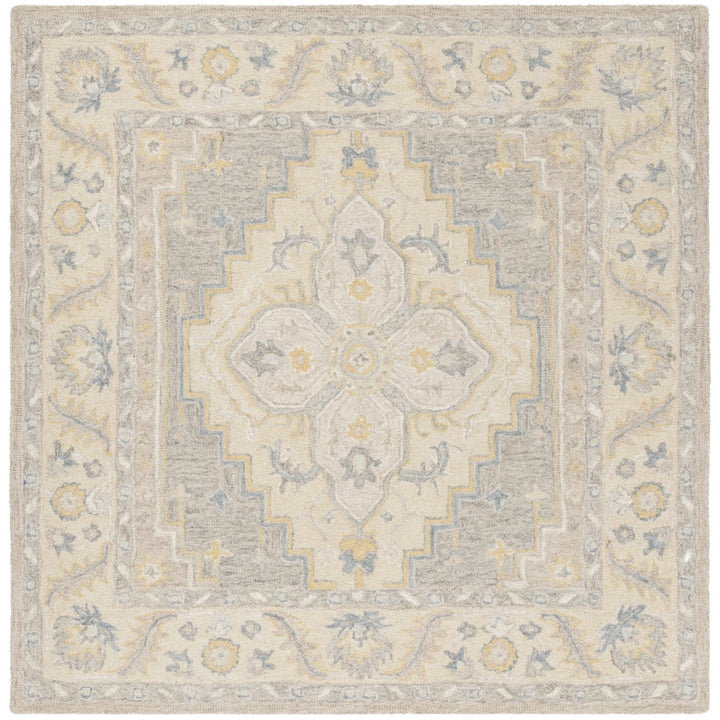 SAFAVIEH Micro-Loop MLP602B Handmade Beige / Grey Rug Image 1