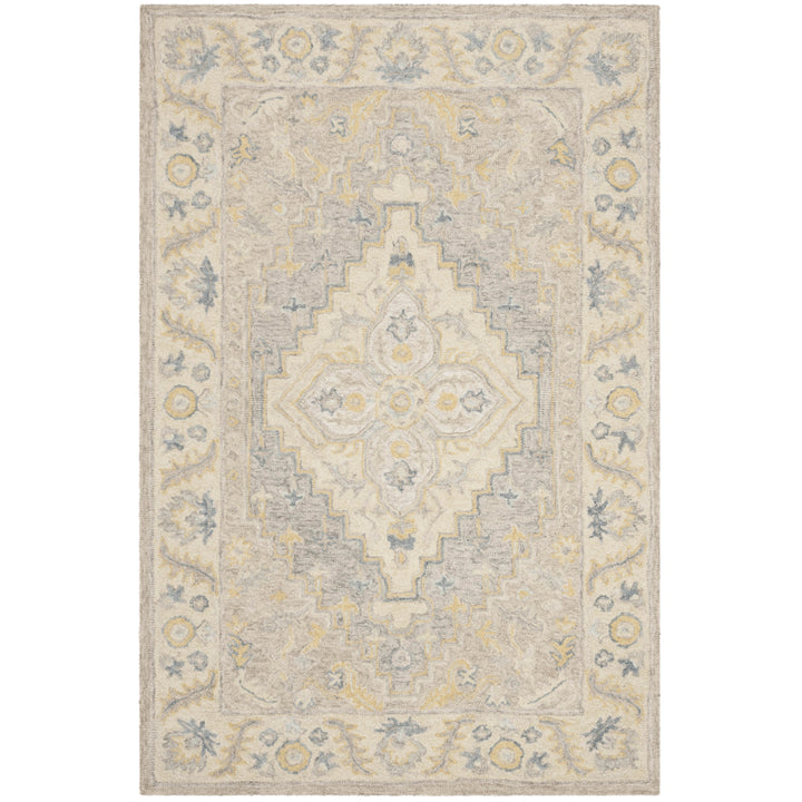 SAFAVIEH Micro-Loop MLP602B Handmade Beige / Grey Rug Image 8