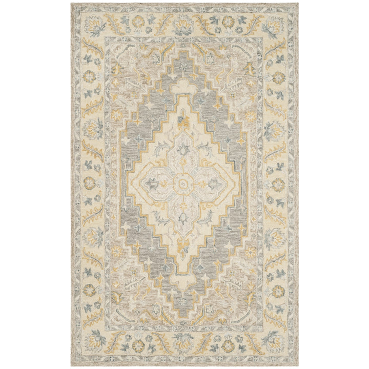 SAFAVIEH Micro-Loop MLP602B Handmade Beige / Grey Rug Image 9