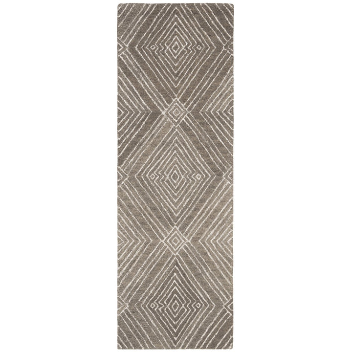 SAFAVIEH Micro-Loop MLP608F Dark Grey / Ivory Rug Image 1