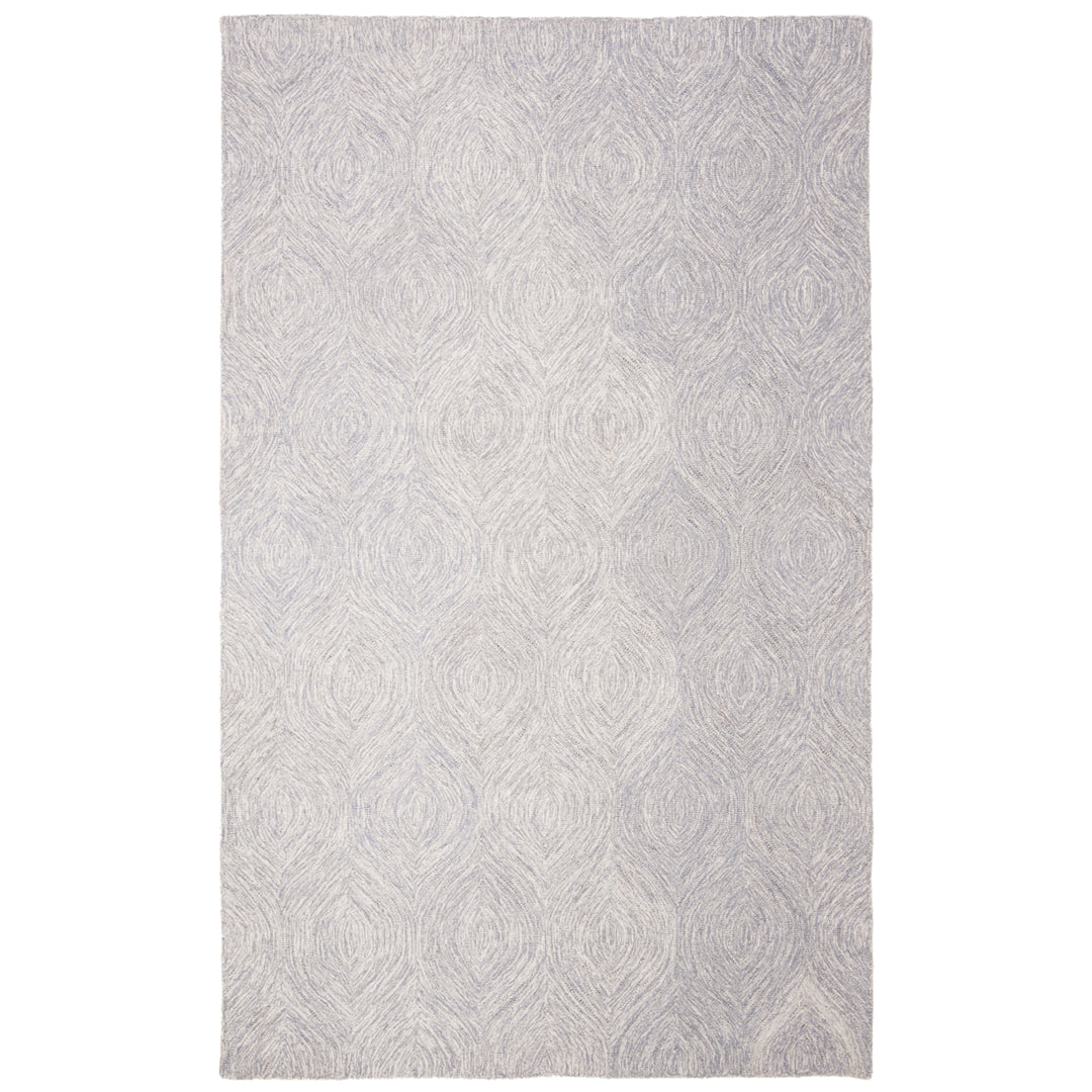 SAFAVIEH Micro-Loop MLP615G Handmade Silver / Ivory Rug Image 1