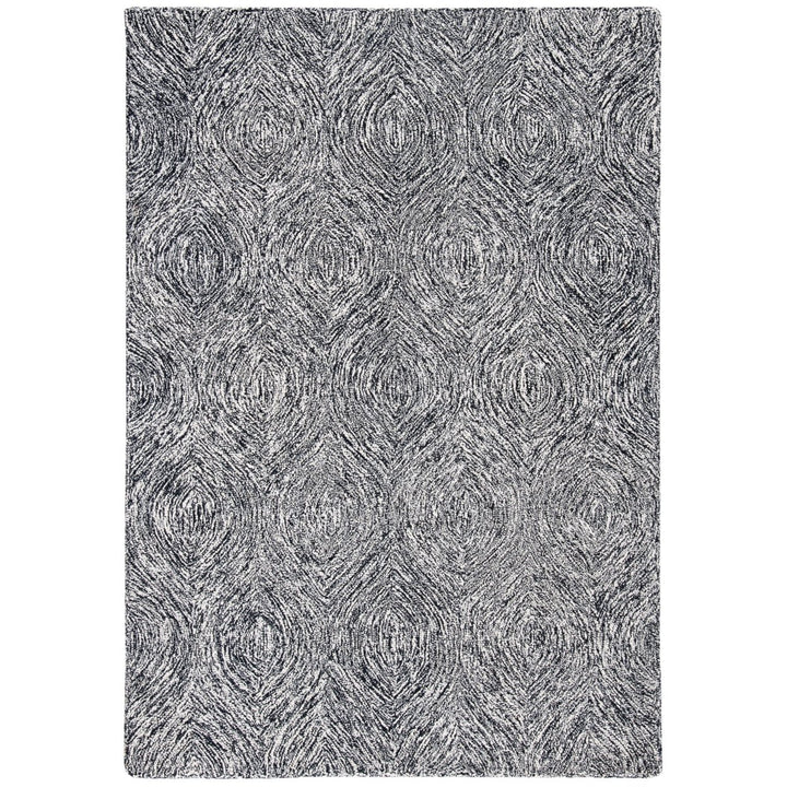 SAFAVIEH Micro-Loop MLP615Z Handmade Black / Ivory Rug Image 1