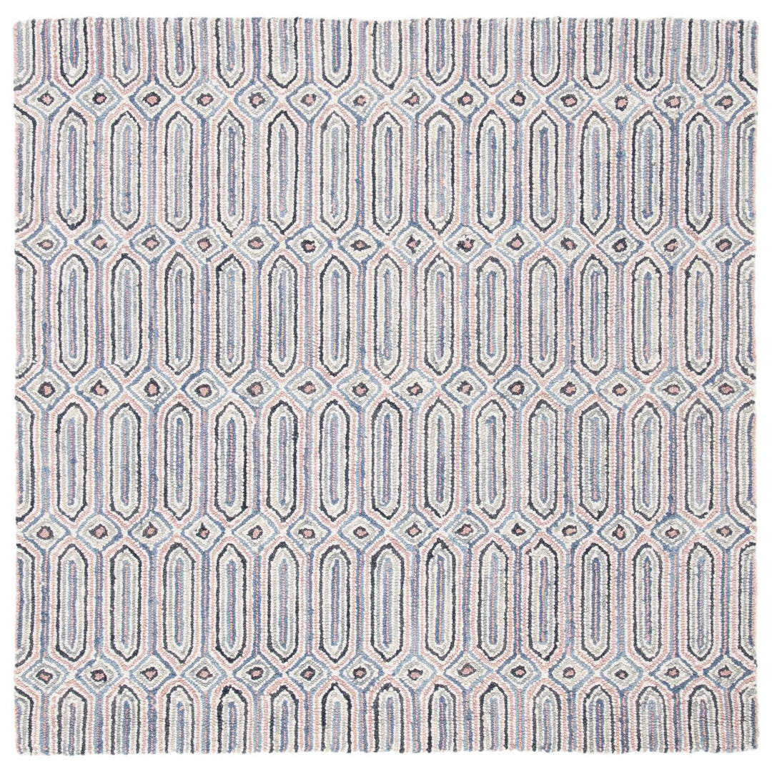 SAFAVIEH Micro-Loop MLP630U Handmade Pink / Grey Rug Image 1