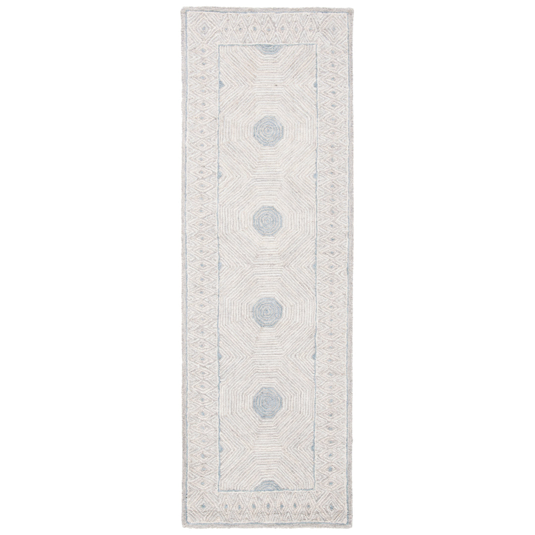 SAFAVIEH Micro-Loop MLP631G Handmade Silver / Beige Rug Image 4