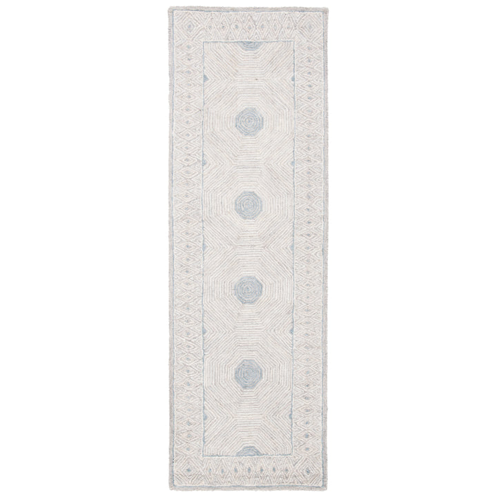 SAFAVIEH Micro-Loop MLP631G Handmade Silver / Beige Rug Image 4