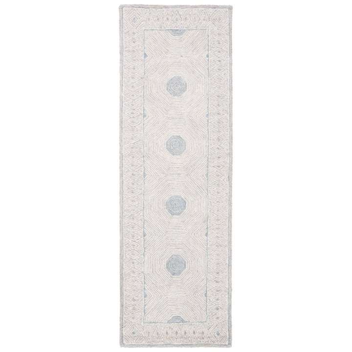 SAFAVIEH Micro-Loop MLP631G Handmade Silver / Beige Rug Image 1