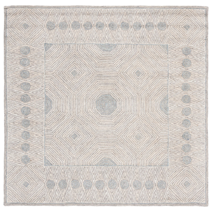 SAFAVIEH Micro-Loop MLP631G Handmade Silver / Beige Rug Image 5