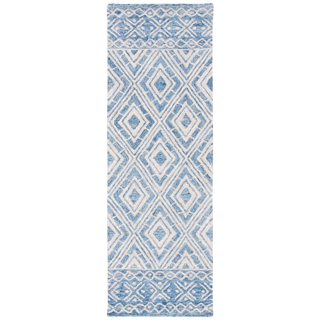 SAFAVIEH Micro-Loop MLP646M Handmade Blue / Ivory Rug Image 1