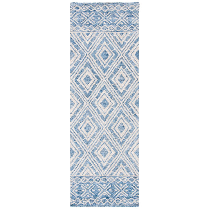 SAFAVIEH Micro-Loop MLP646M Handmade Blue / Ivory Rug Image 1