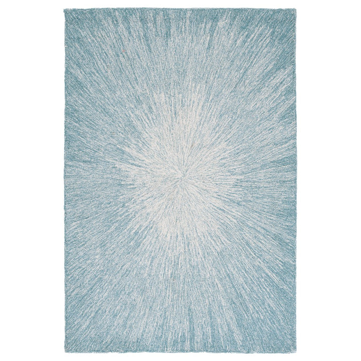 SAFAVIEH Micro-Loop Collection MLP676J Handmade Aqua Rug Image 1