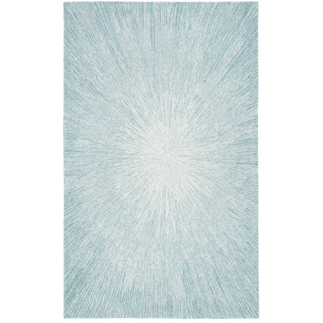 SAFAVIEH Micro-Loop Collection MLP676J Handmade Aqua Rug Image 1