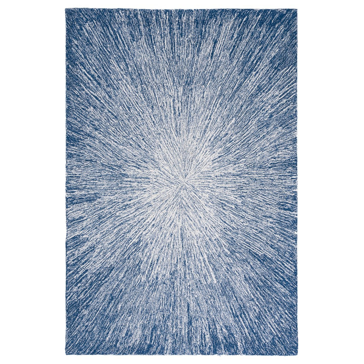 SAFAVIEH Micro-Loop Collection MLP676M Handmade Blue Rug Image 1