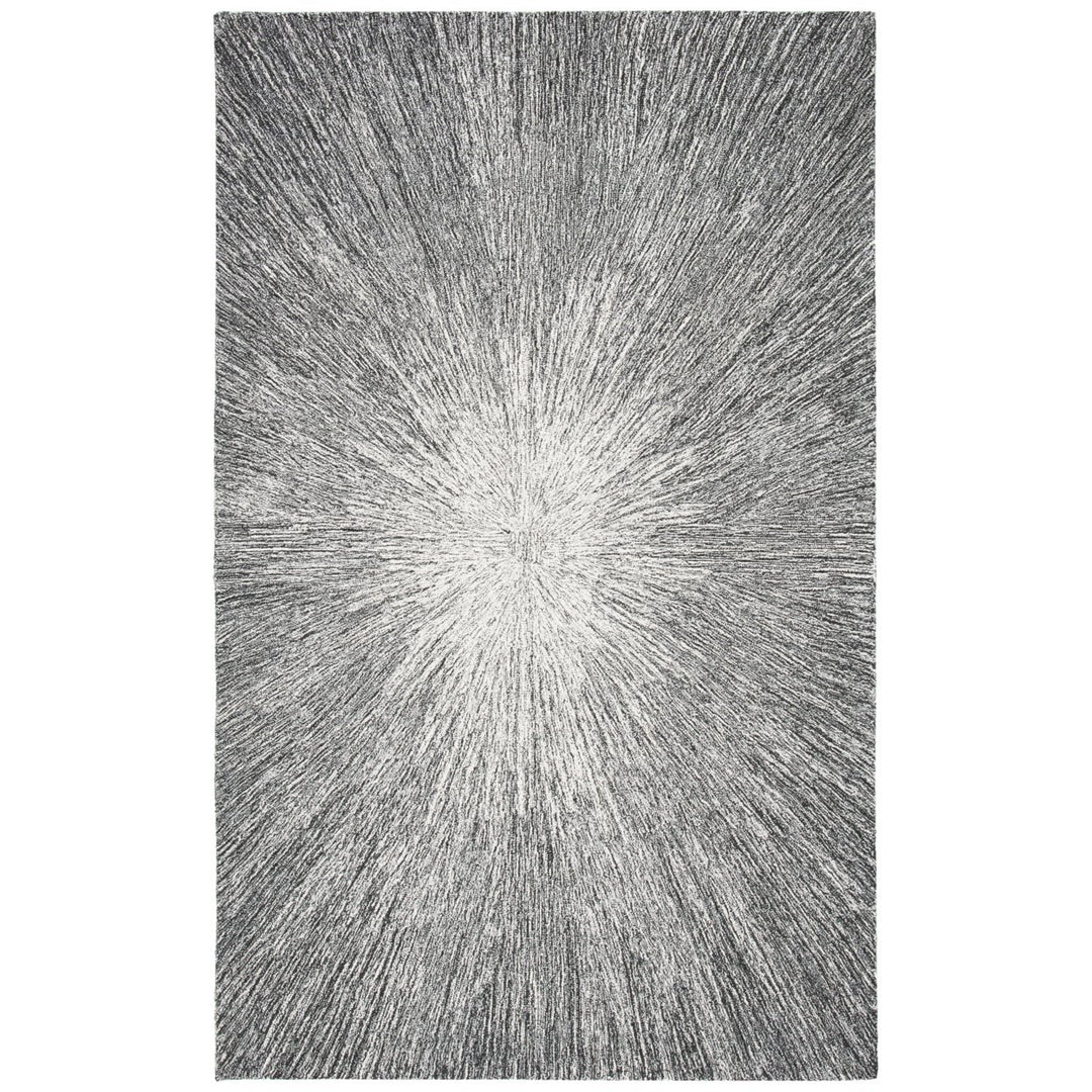 SAFAVIEH Micro-Loop MLP676Z Handmade Charcoal / Grey Rug Image 1