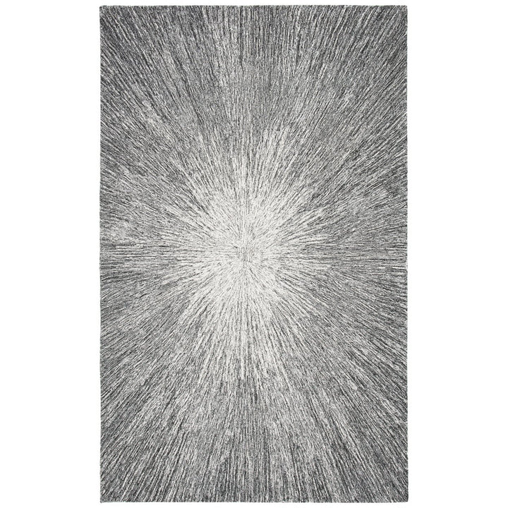 SAFAVIEH Micro-Loop MLP676Z Handmade Charcoal / Grey Rug Image 1