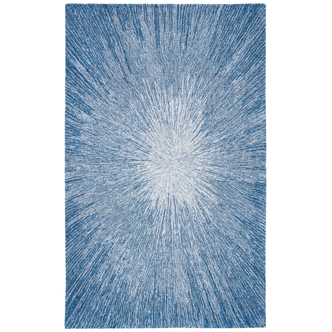 SAFAVIEH Micro-Loop Collection MLP676M Handmade Blue Rug Image 4