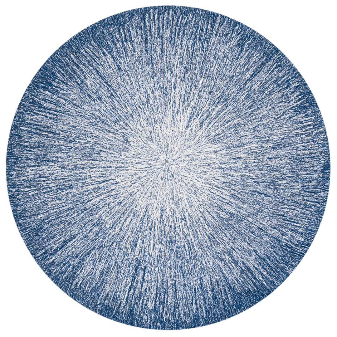 SAFAVIEH Micro-Loop Collection MLP676M Handmade Blue Rug Image 1