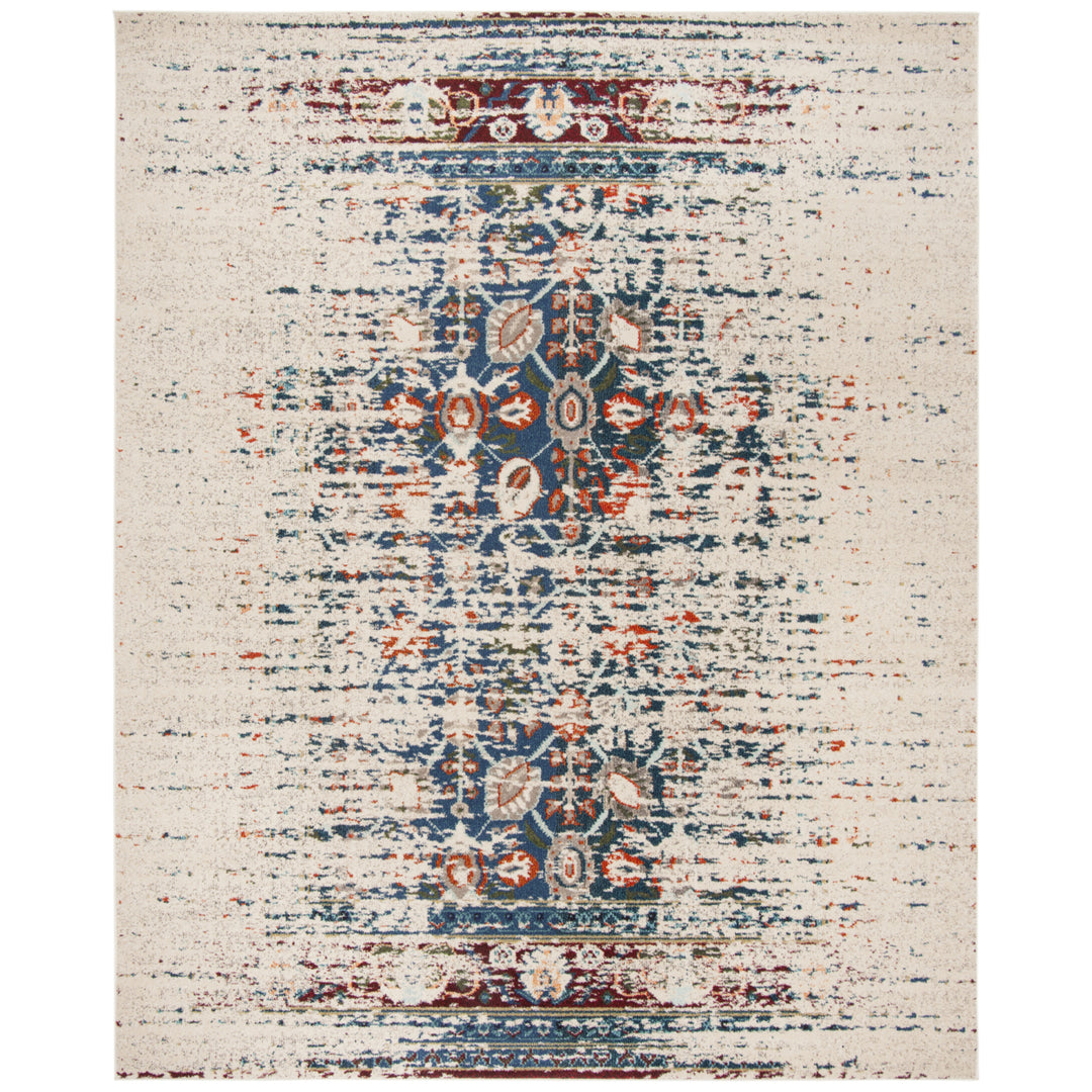 SAFAVIEH Monaco Collection MNC208M Ivory / Blue Rug Image 1