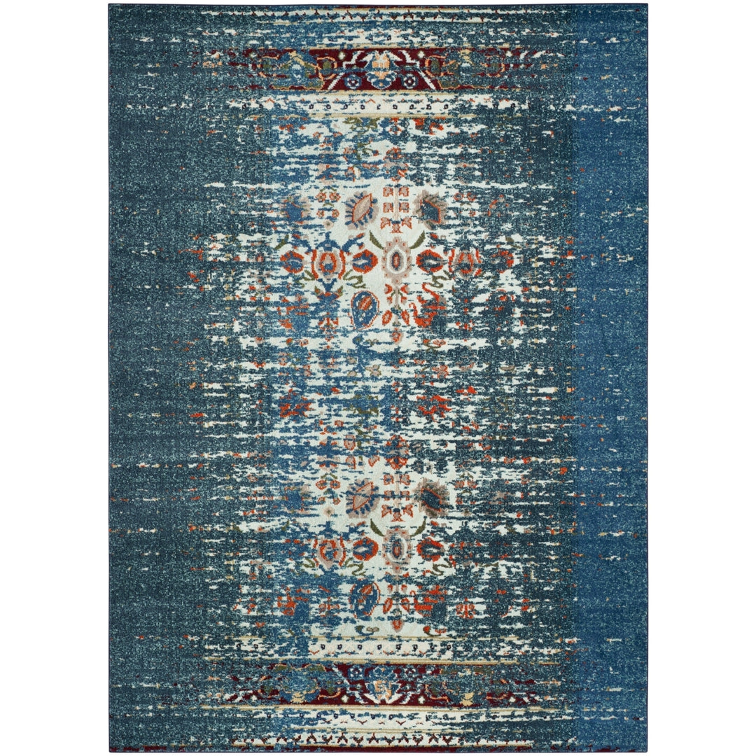 SAFAVIEH Monaco Collection MNC208V Blue / Ivory Rug Image 1