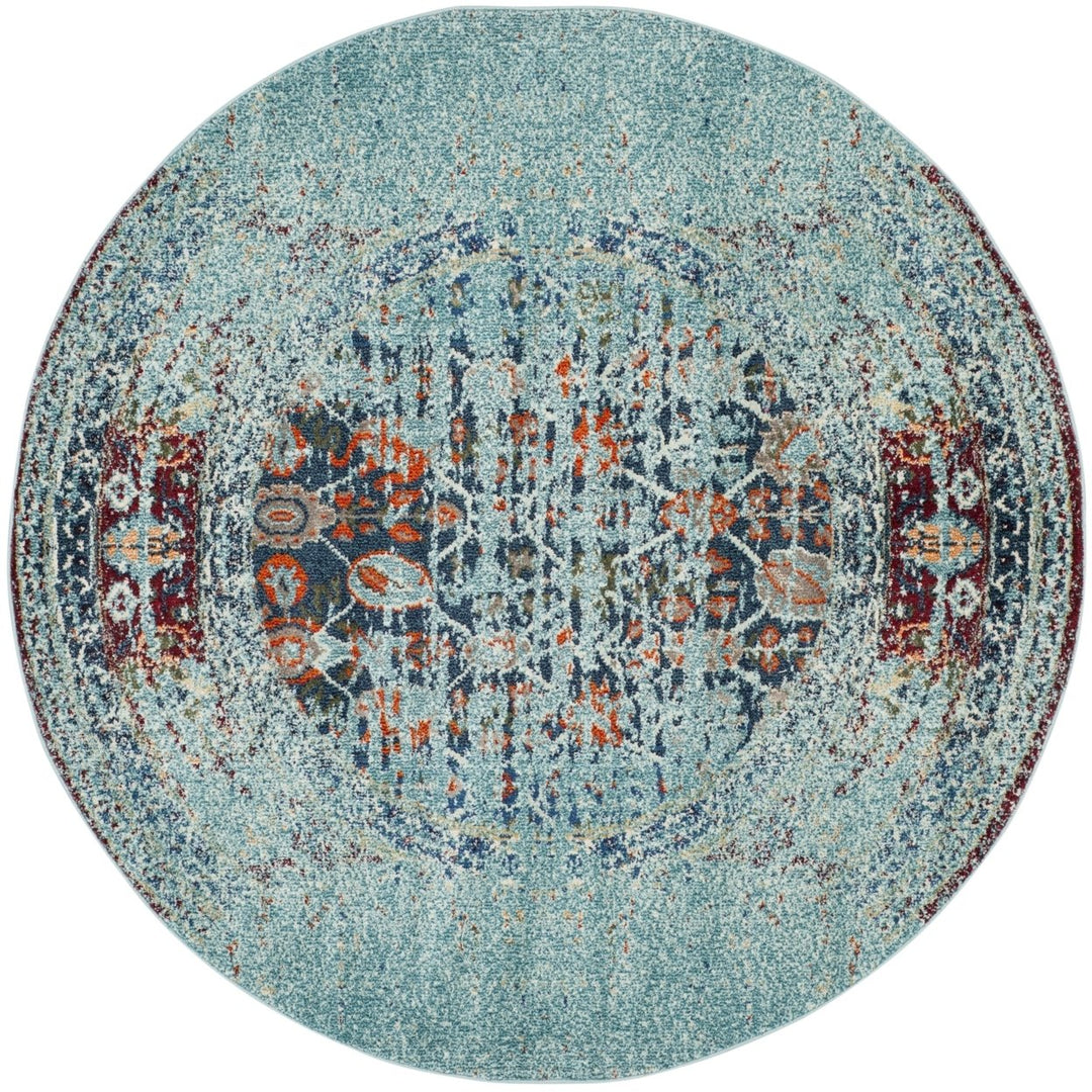 SAFAVIEH Monaco Collection MNC208J Blue / Multi Rug Image 1