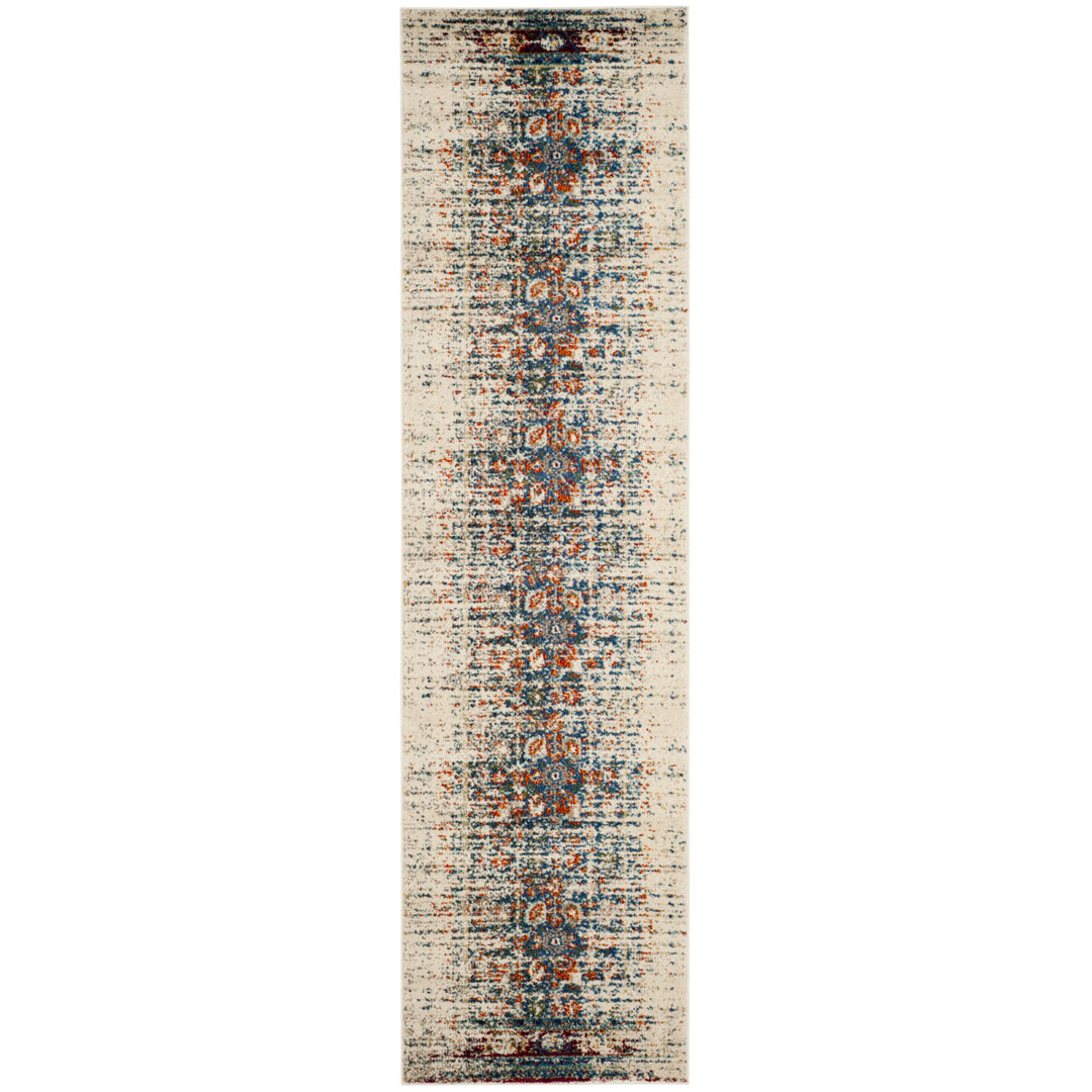 SAFAVIEH Monaco Collection MNC208M Ivory / Blue Rug Image 5