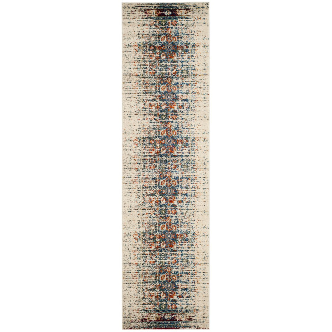 SAFAVIEH Monaco Collection MNC208M Ivory / Blue Rug Image 1