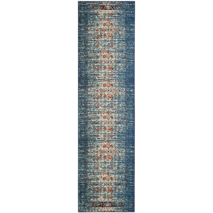 SAFAVIEH Monaco Collection MNC208V Blue / Ivory Rug Image 5