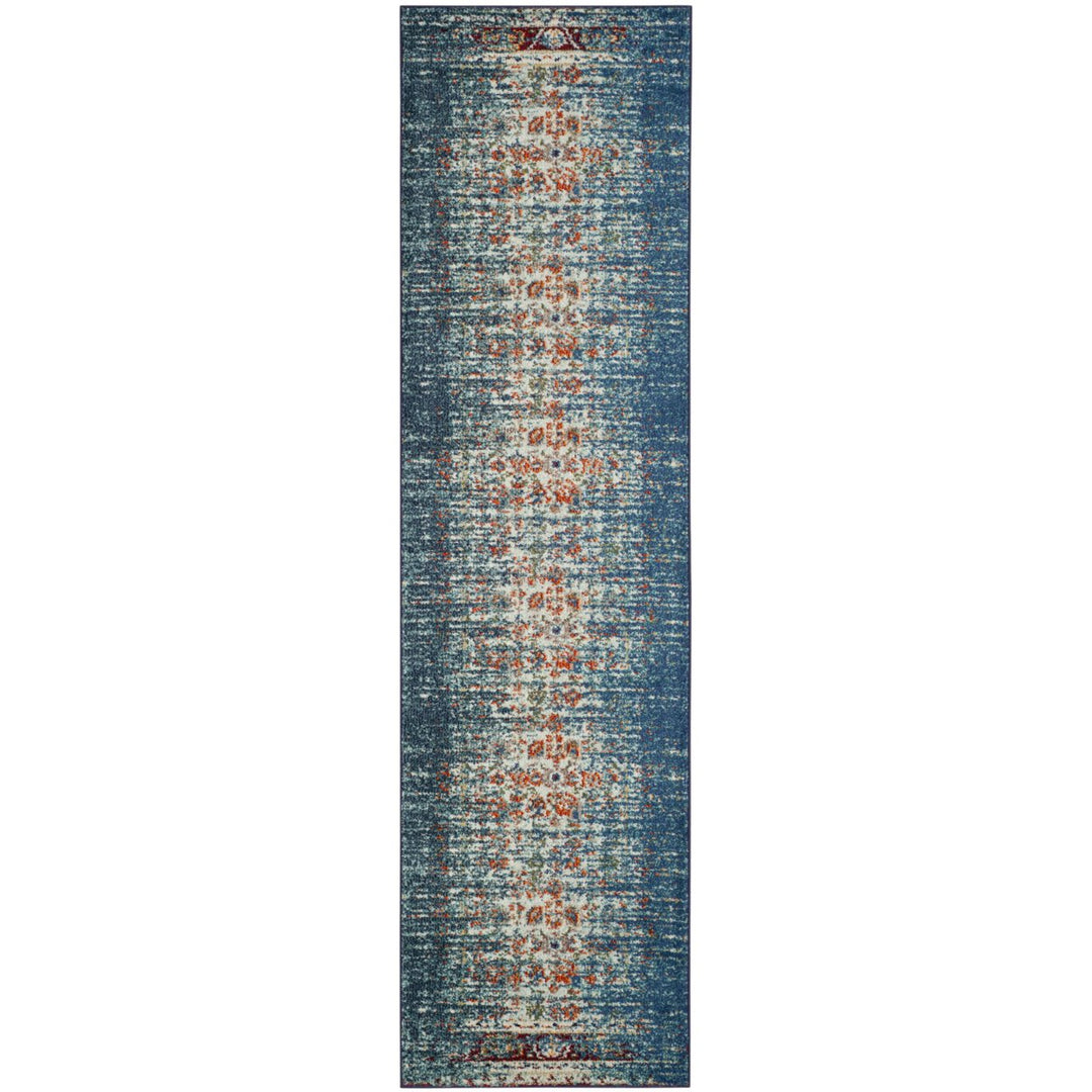 SAFAVIEH Monaco Collection MNC208V Blue / Ivory Rug Image 1