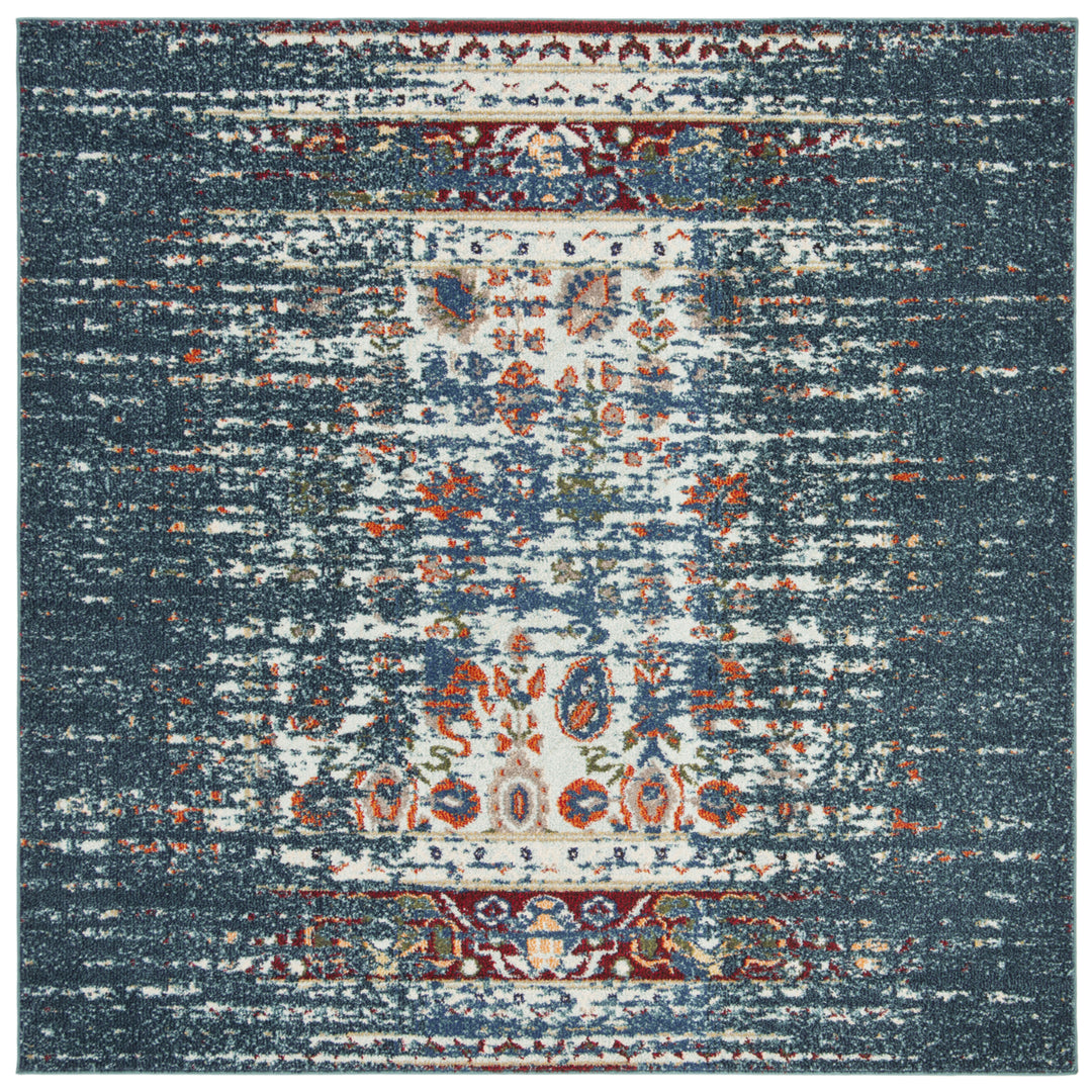 SAFAVIEH Monaco Collection MNC208V Blue / Ivory Rug Image 6