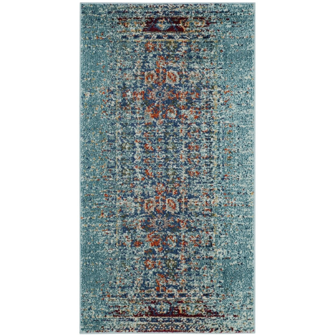 SAFAVIEH Monaco Collection MNC208J Blue / Multi Rug Image 1