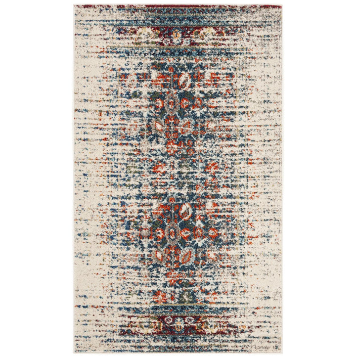 SAFAVIEH Monaco Collection MNC208M Ivory / Blue Rug Image 1