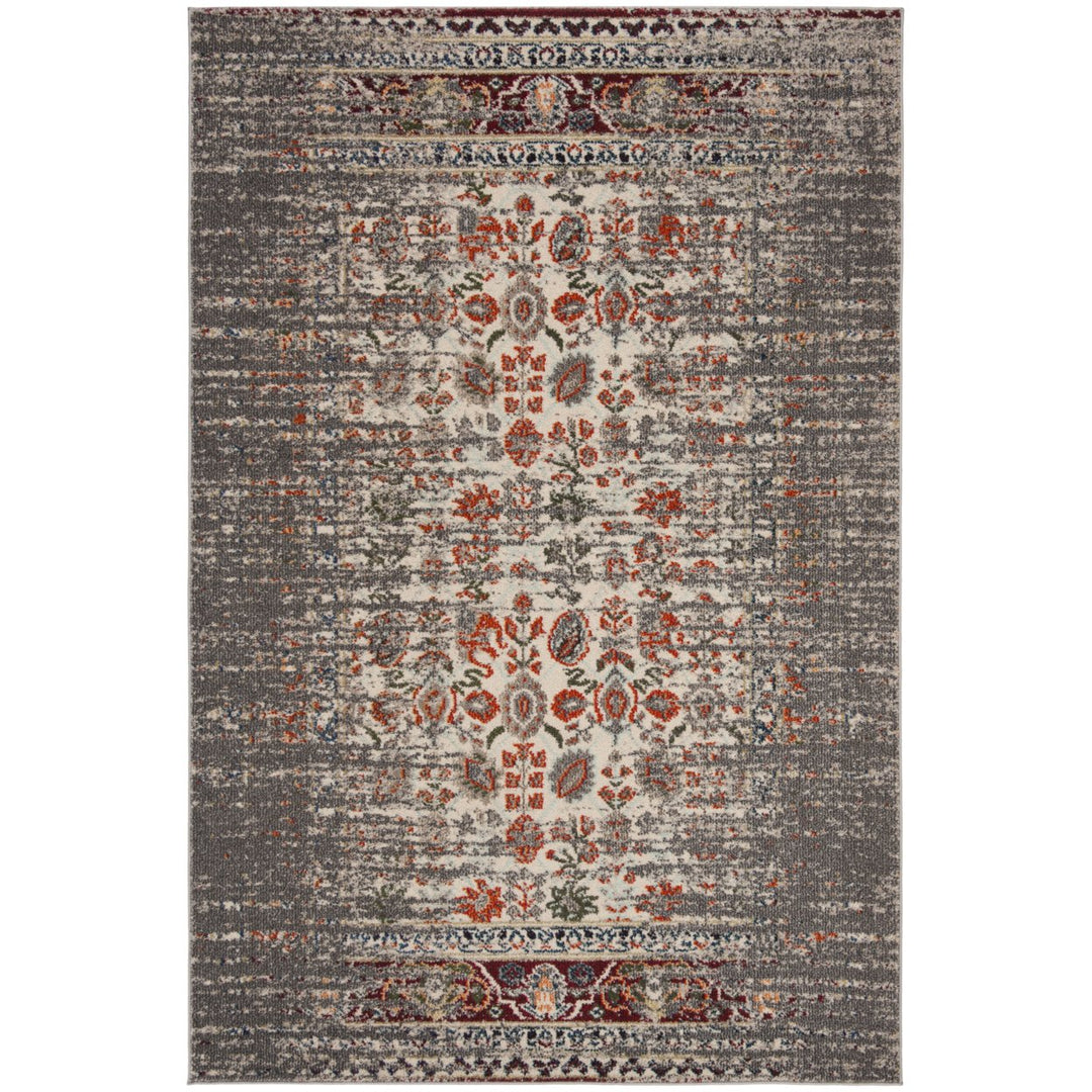 SAFAVIEH Monaco Collection MNC208T Grey / Ivory Rug Image 1