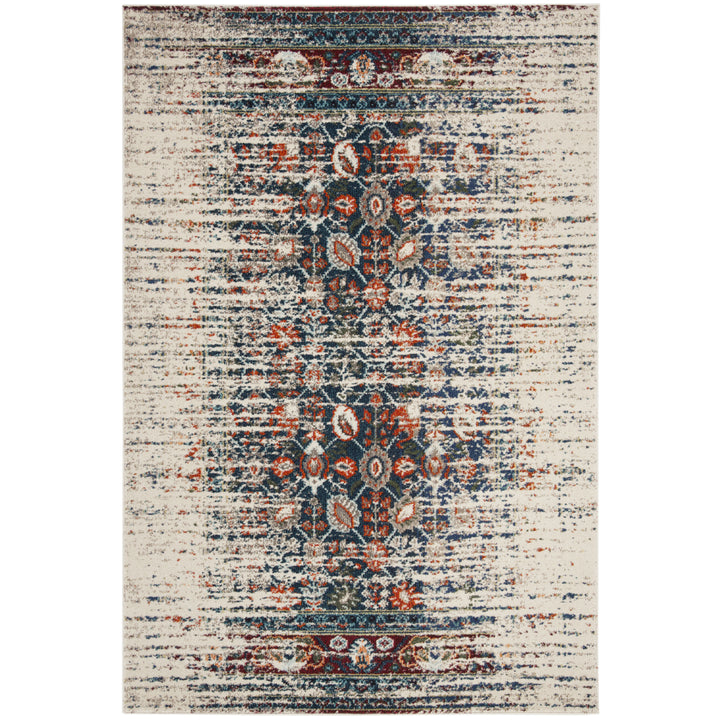 SAFAVIEH Monaco Collection MNC208M Ivory / Blue Rug Image 9