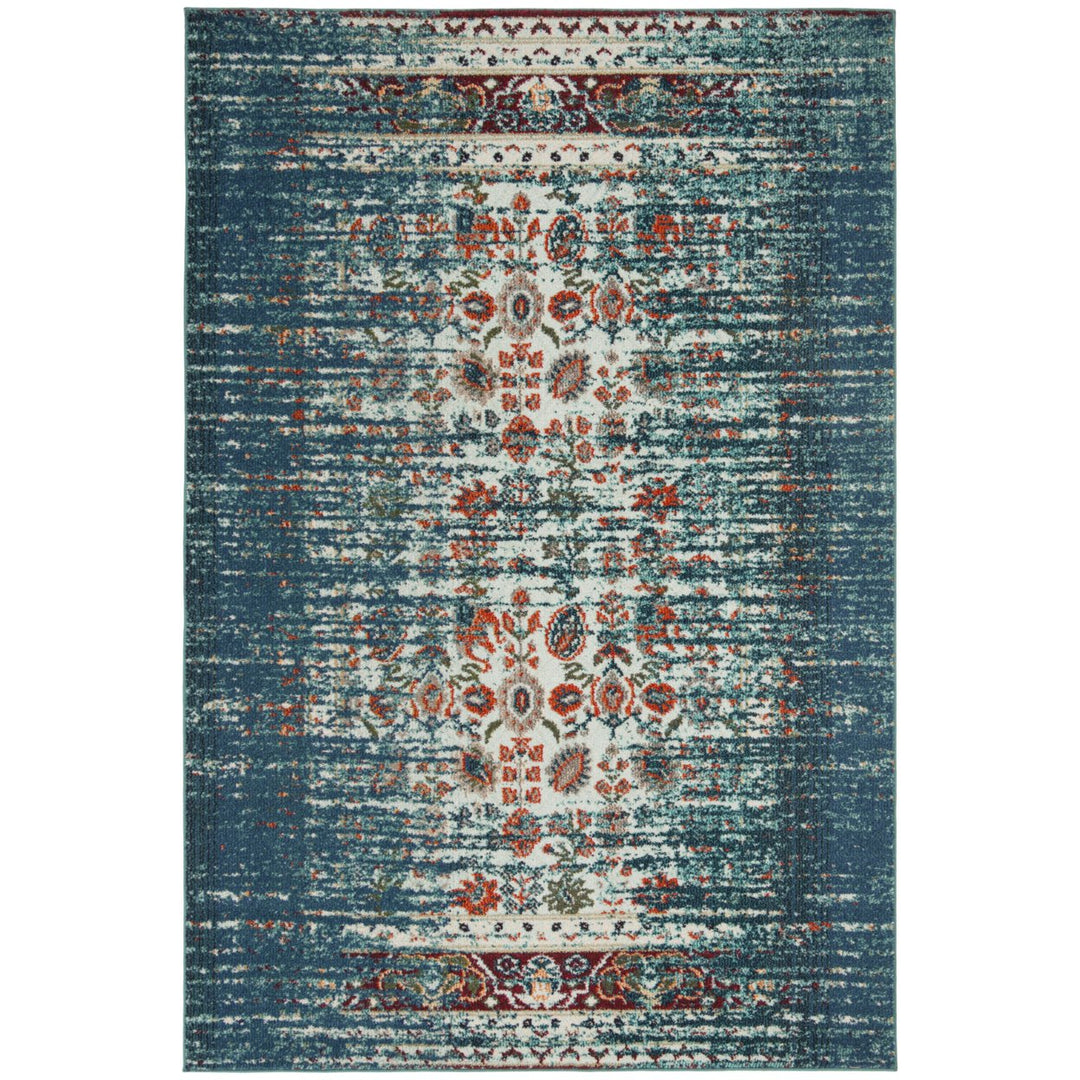 SAFAVIEH Monaco Collection MNC208V Blue / Ivory Rug Image 1